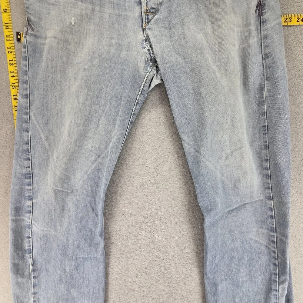 Vintage Levis Engineered Jeans Mens 34x34 Blue Twisted Light Wash Button Fly